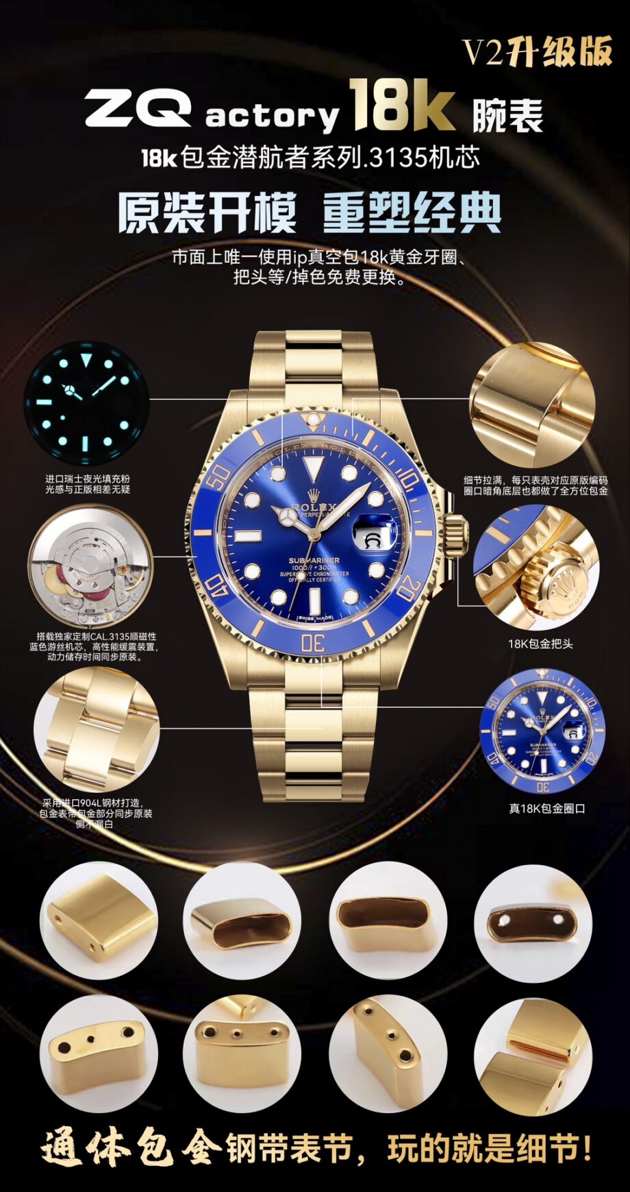 Rolex Submariner 3135-3235 Blue