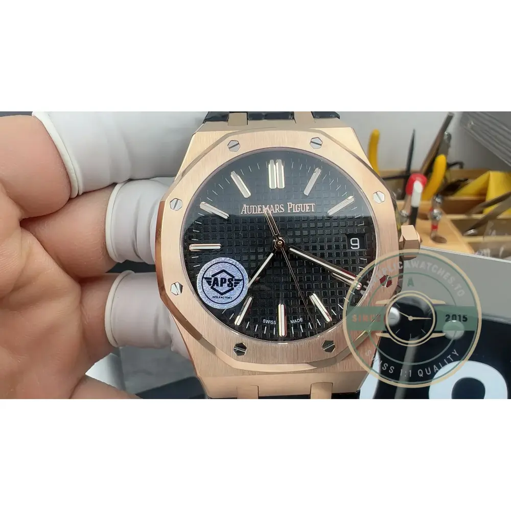 Super Clone Audemars Piguet Royal Oak Black 15510OR.OO.D002CR.02 - Image 6