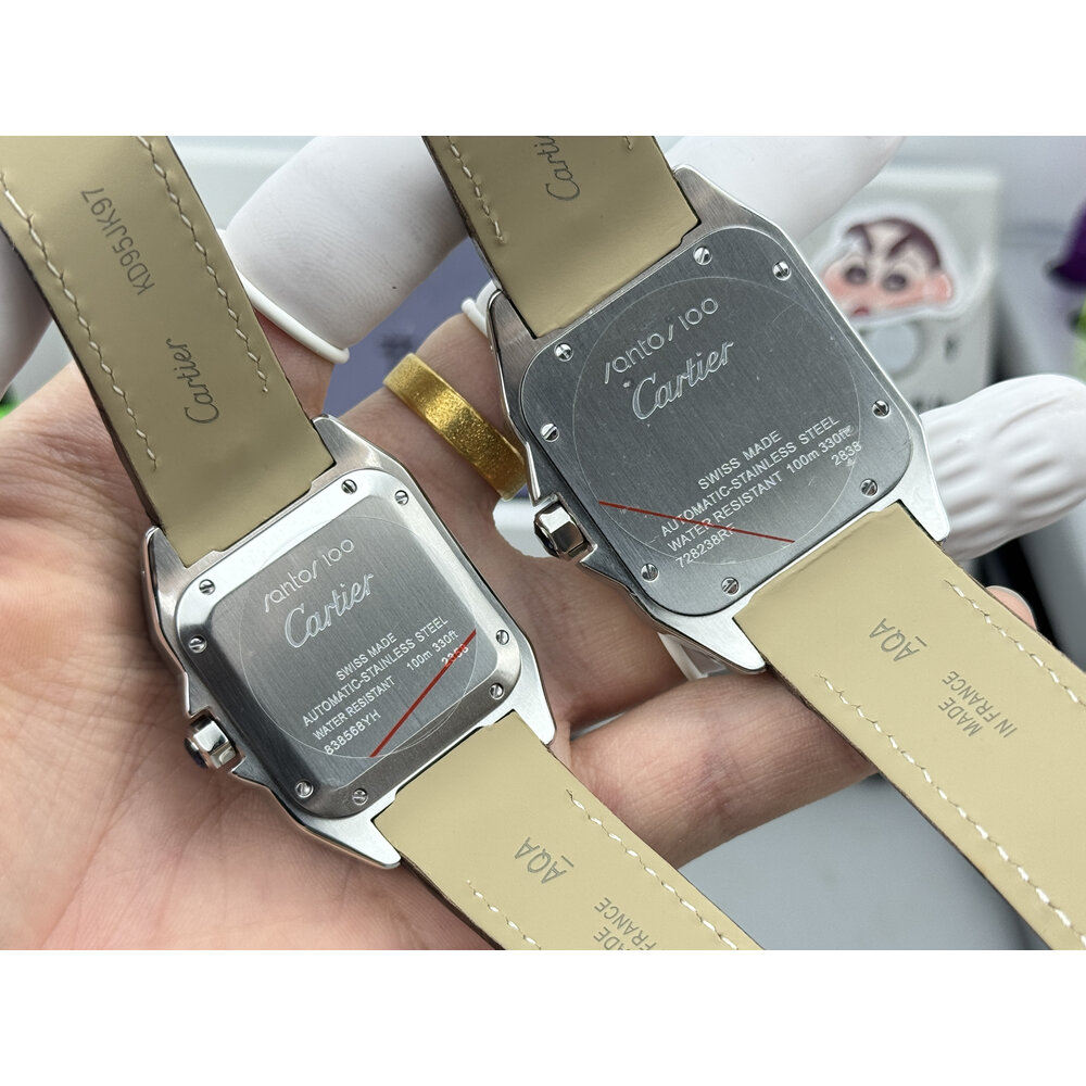 Clone Cartier Santos 100 Silve & Yellow Gold W20072X7 - Image 8