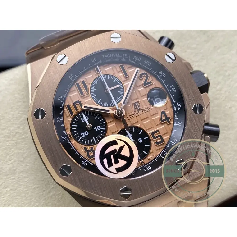 Replica Audemars Piguet Royal Oak Offshore Brown Golden Dial 44mm 26401RO.OO.002CA - Image 6