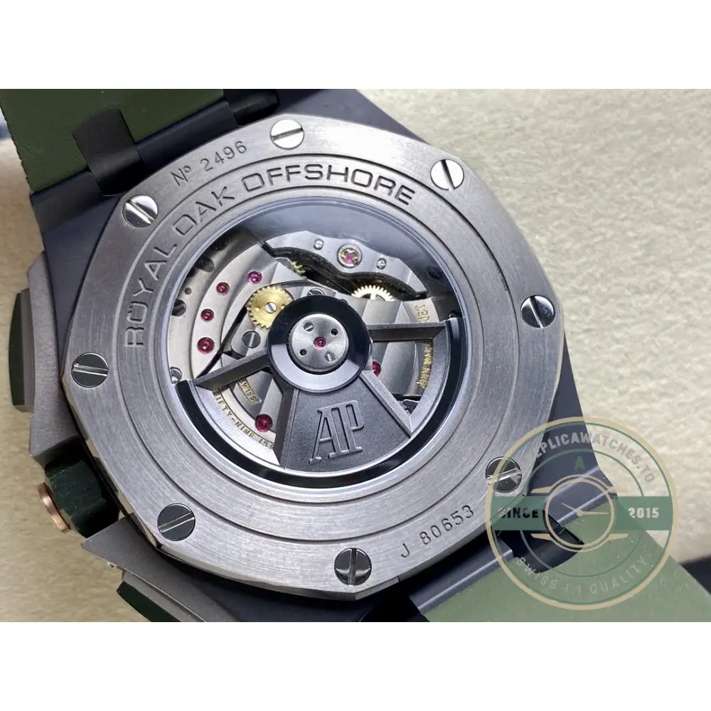 Replica Audemars Piguet Royal Oak Offshore Forest Green Dial 44mm 6405CE.OO.A056CA.01 - Image 7