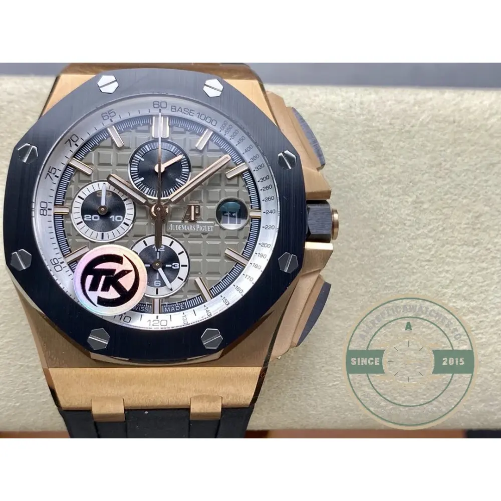 Replica Audemars Piguet Royal Oak Offshore Grey Rose Gold Dial 44mm 26568OM.OO.A004CA.01 - Image 2