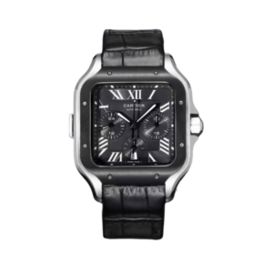 Replica Santos de Cartier 43.3mm Black Dial WGSA0017