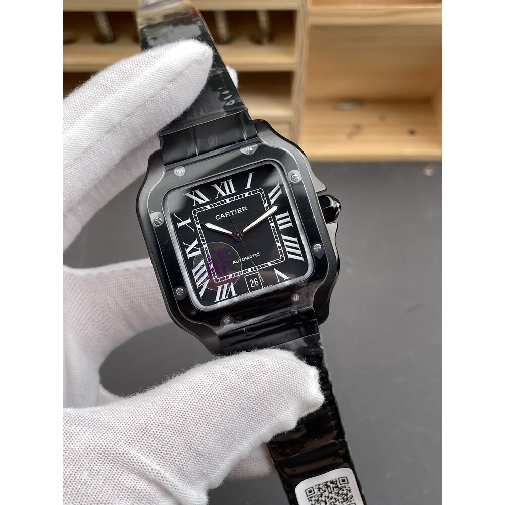 Replica Santos de Cartier CRWSSA0039 Black Ceramic - Image 2