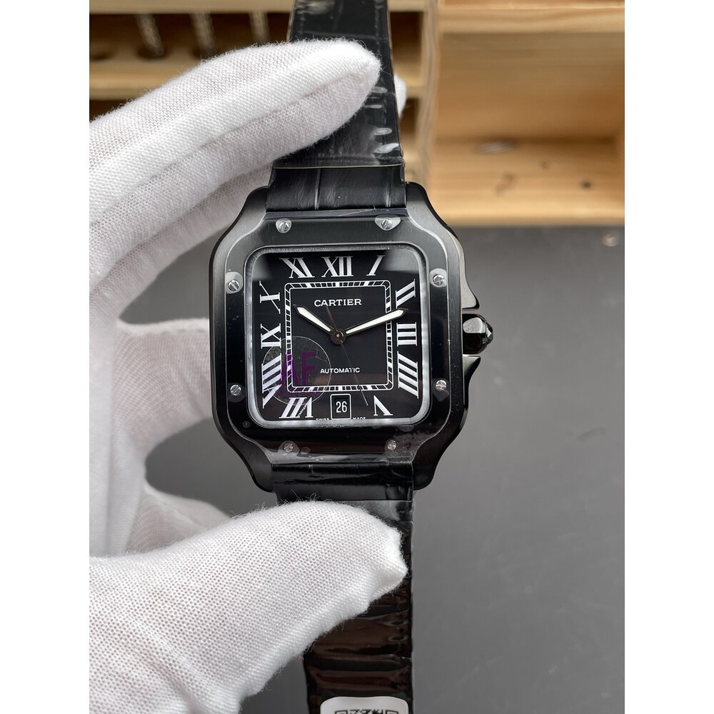 Replica Santos de Cartier CRWSSA0039 Black Ceramic - Image 3