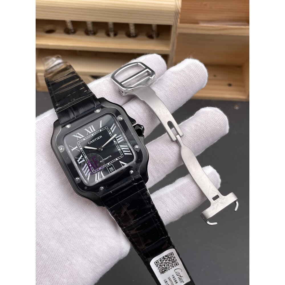 Replica Santos de Cartier CRWSSA0039 Black Ceramic - Image 7