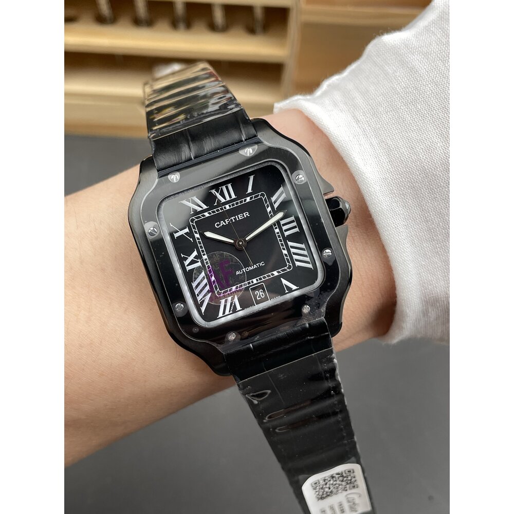 Replica Santos de Cartier CRWSSA0039 Black Ceramic - Image 8