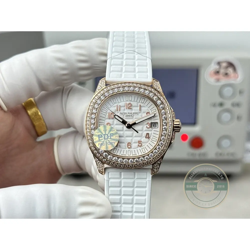 Aquanaut 5069G-011 Replica Luce Travel Time 35.6 mm White Gold - Image 4