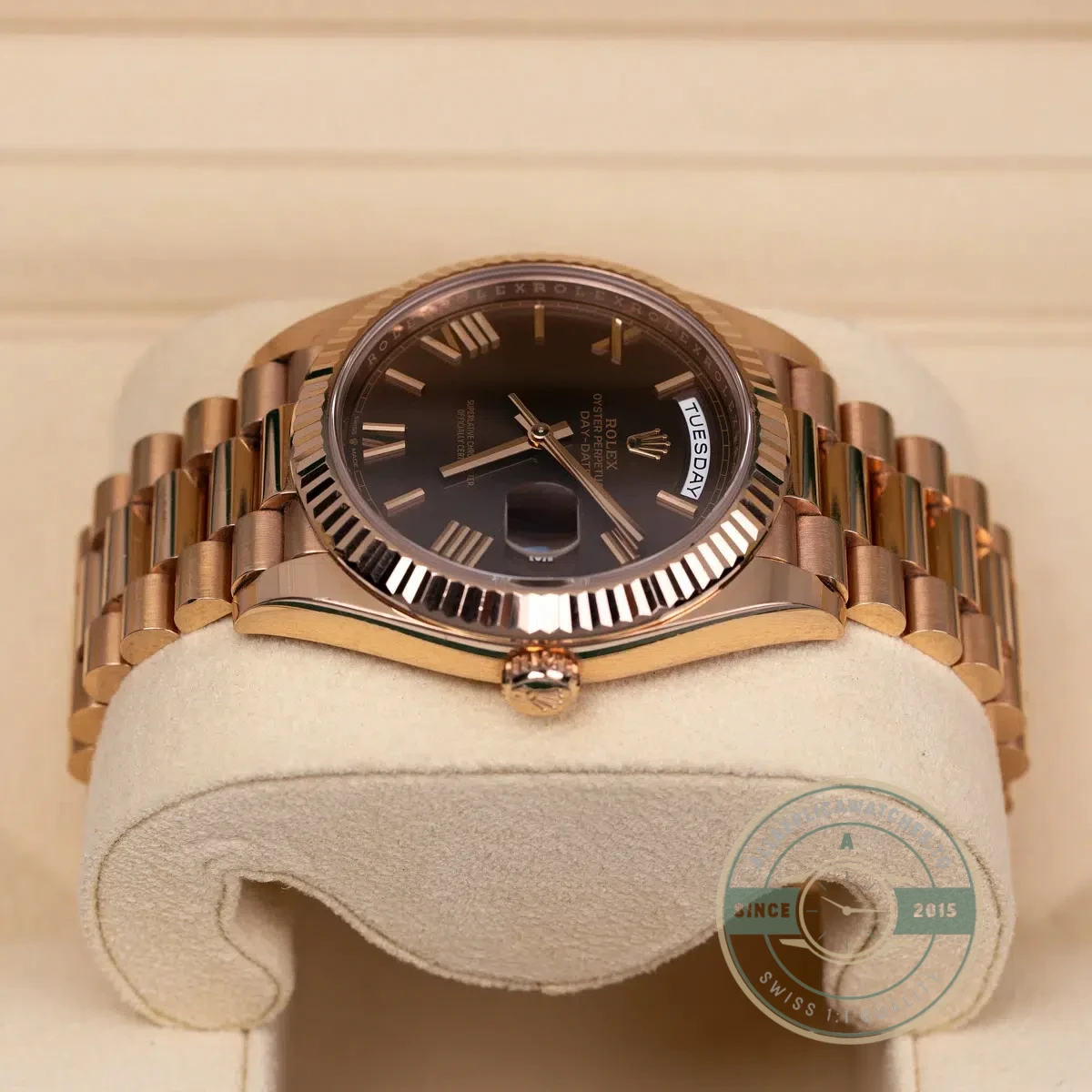 Rolex 228235-0002 Day-Date 40 Everose Chocolate Roman - Image 5
