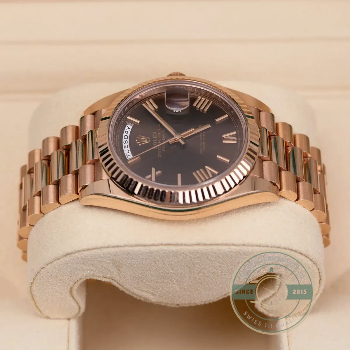 Rolex 228235-0002 Day-Date 40 Everose Chocolate Roman - Image 4