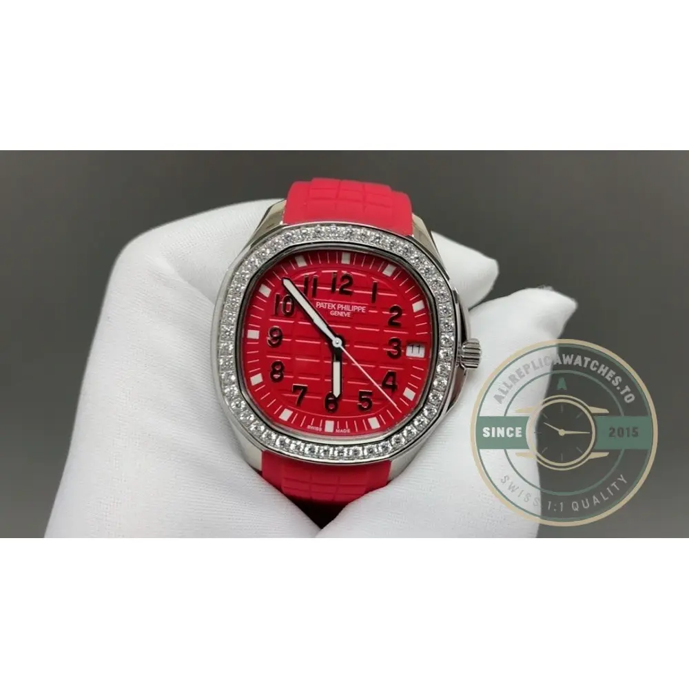 Replica Aquanaut 5267/200A-011 Patek Philippe Luce 38.8 mm, Steel, Red Dial - Image 3
