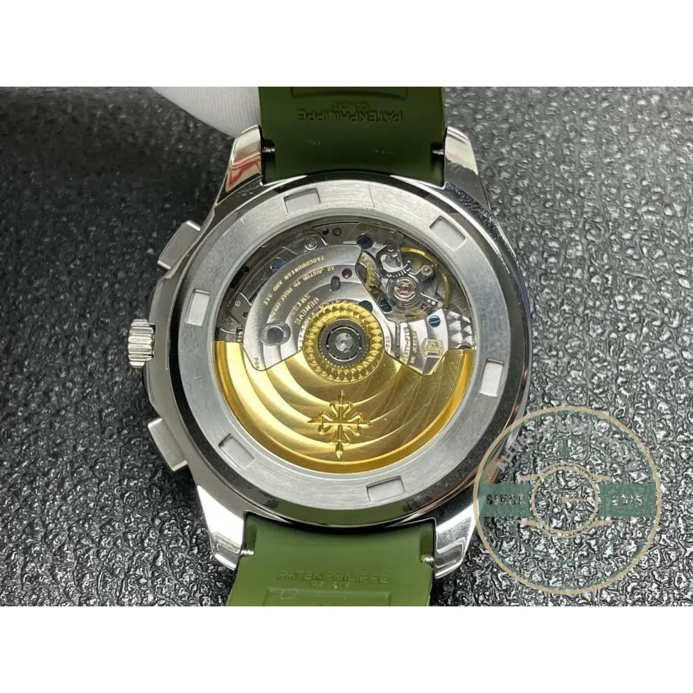 Replica Aquanaut 5968A-001 Patek Philippe Chronograph 42.2 mm, Steel, 5968A-001 Green Strap - Image 6