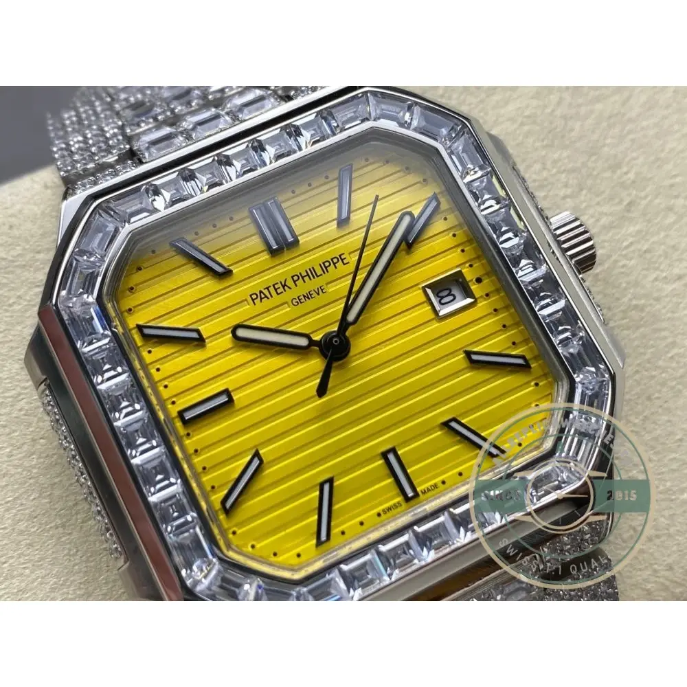 Replica Cubitus 5821/1AR Patek Philippe 45 mm Yellow Dial, Diamond - Image 2