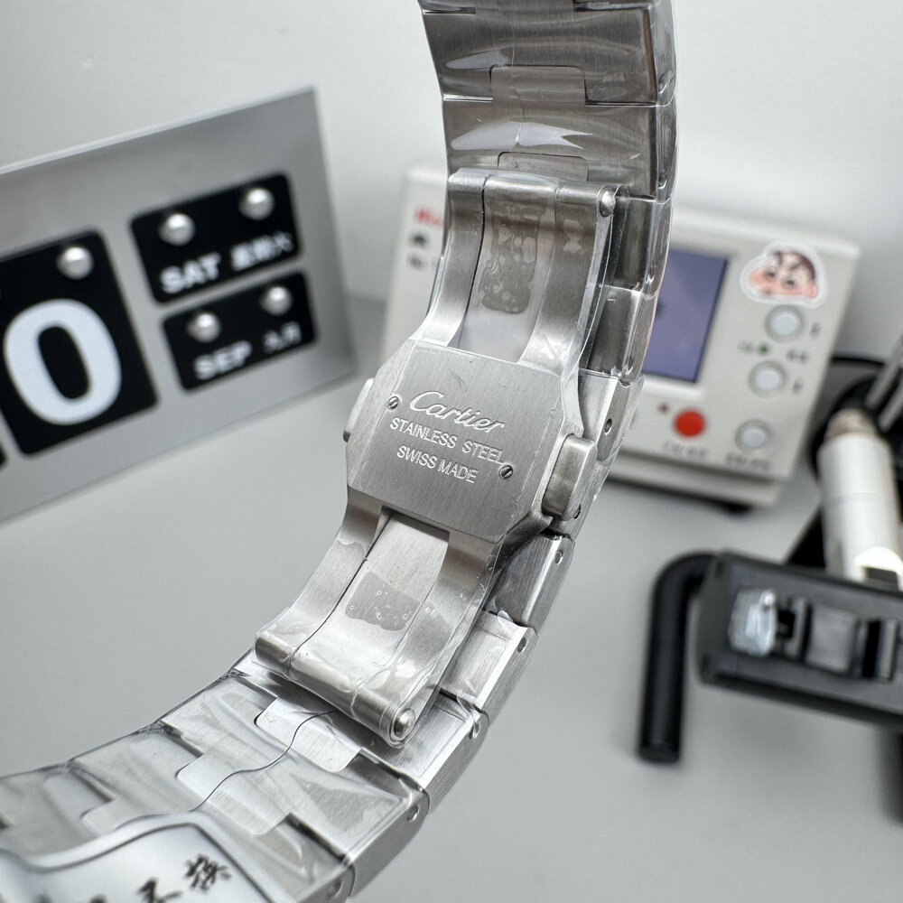 Replica Cartier Santos Silver & Yellow Gold W2SA0016 - Image 3