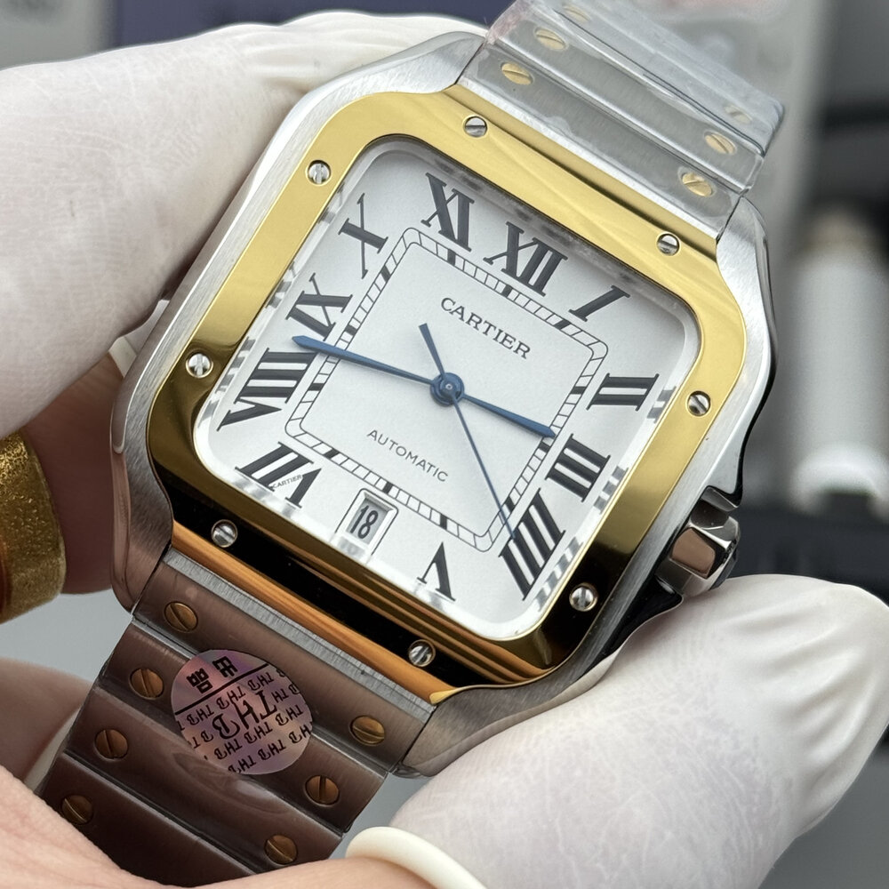 Replica Cartier Santos Silver & Yellow Gold W2SA0016 - Image 5