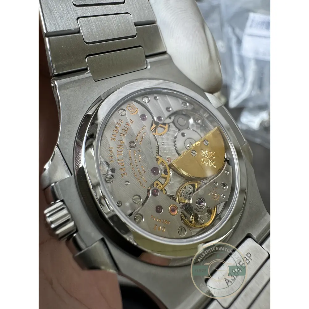Super Clone Patek Philippe Nautilus Moon phases 40 mm, Stainless steel, 5712/1A-001, Dark Blue Dial - Image 8
