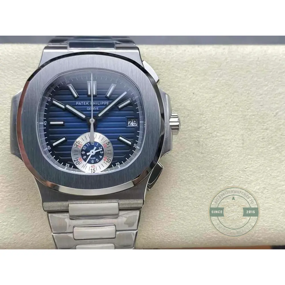Replica Nautilus 5980/1A-015 Patek Philippe 40 mm, Stainless Steel, Dark Blue Dial - Image 2