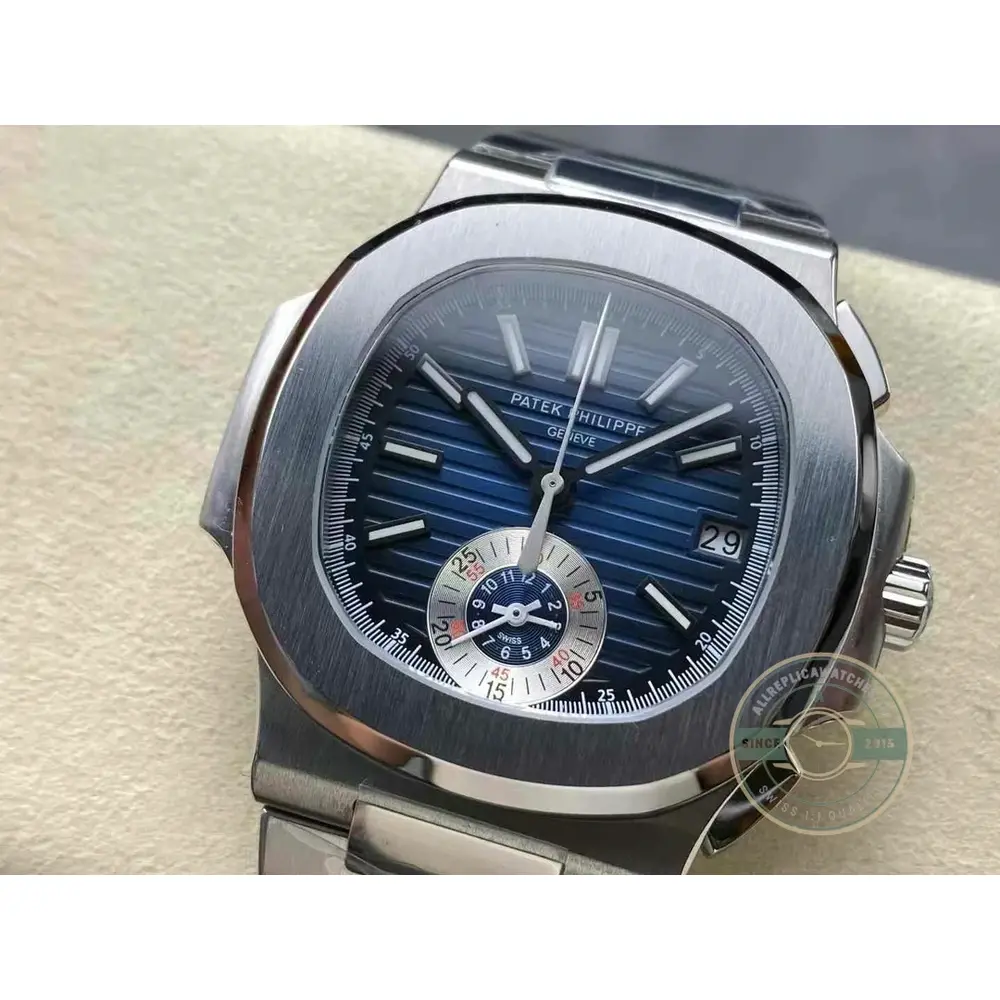 Replica Nautilus 5980/1A-015 Patek Philippe 40 mm, Stainless Steel, Dark Blue Dial - Image 5