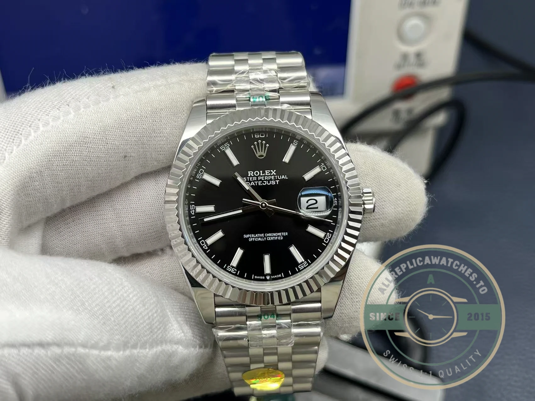 Replica Datejust 41 Black Dial Jubilee Bracelet 126334 - Image 8