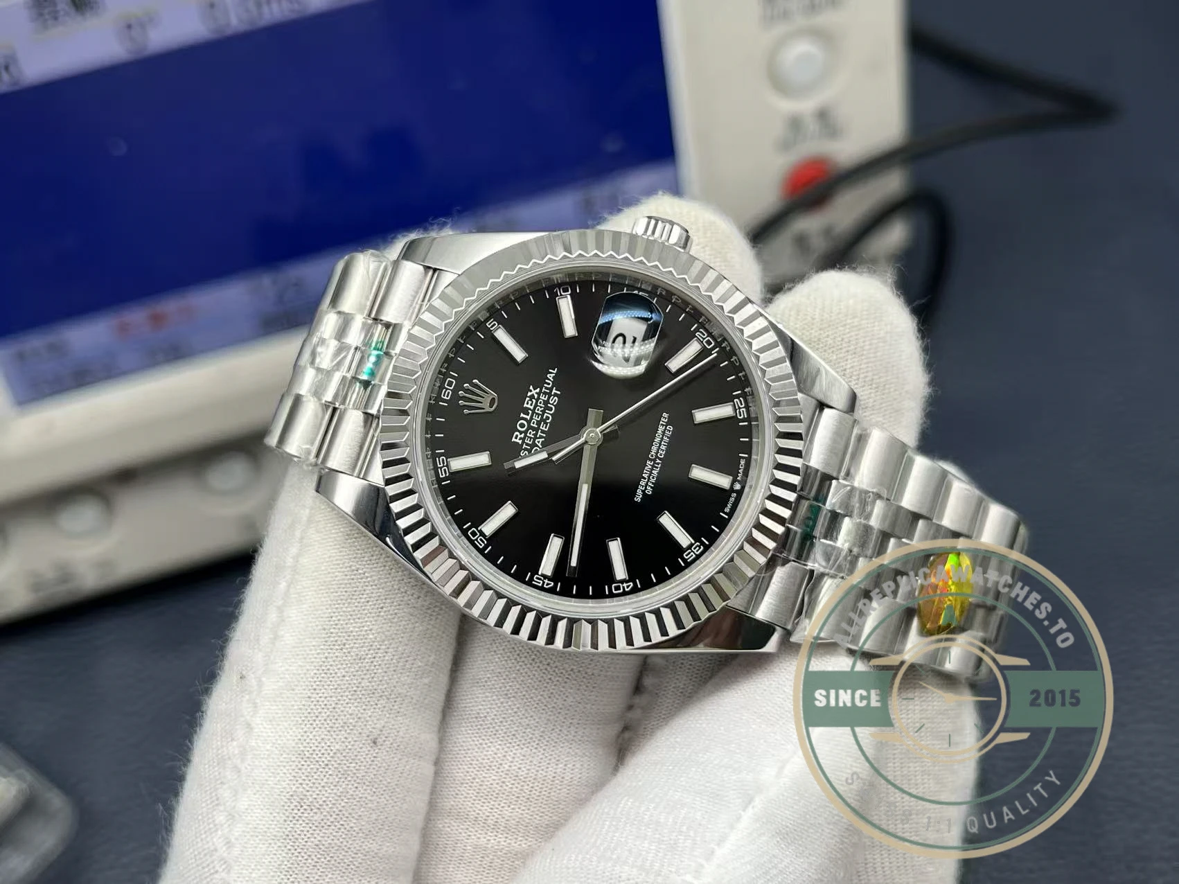Replica Datejust 41 Black Dial Jubilee Bracelet 126334 - Image 7