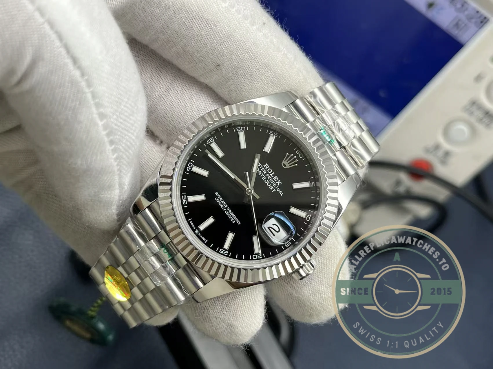 Replica Datejust 41 Black Dial Jubilee Bracelet 126334 - Image 5