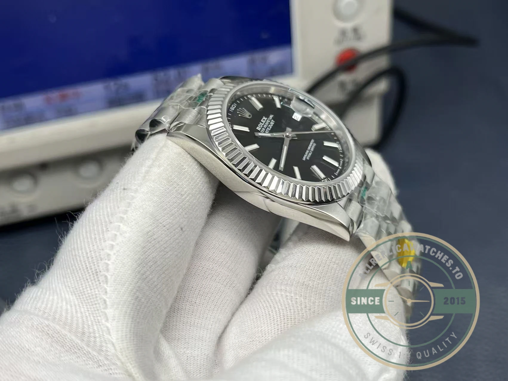 Replica Datejust 41 Black Dial Jubilee Bracelet 126334 - Image 4