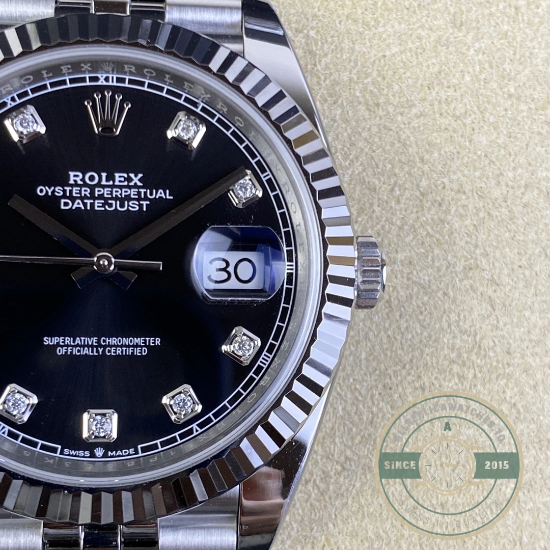Replica DateJust Black Diamond Dial 41mm 126334 Jubilee - Image 8
