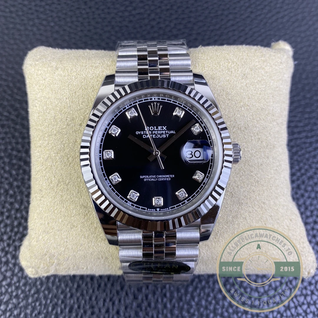 Replica DateJust Black Diamond Dial 41mm 126334 Jubilee - Image 5