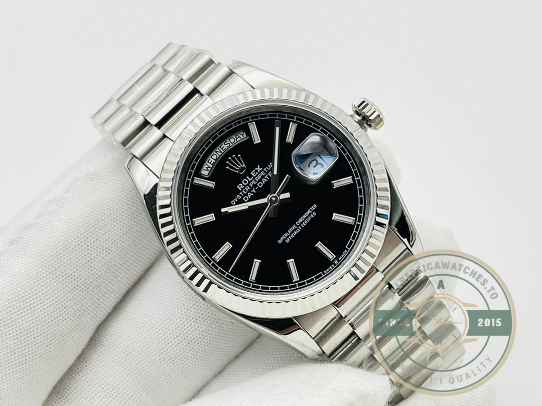 Replica Day-Date 40mm Platinum Black Dial 228236 - Image 2