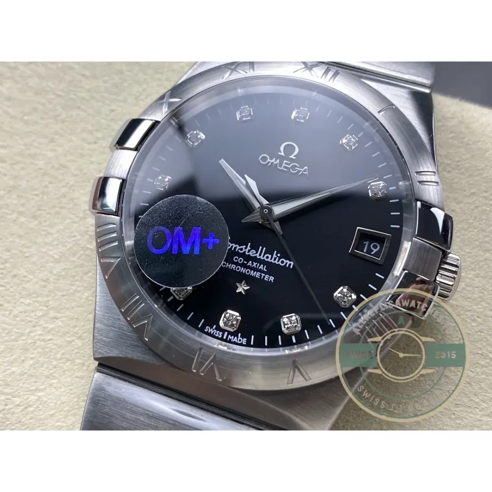 Replica Omega Constellation Black Dial 38mm 123.10.38.21.51.001 - Image 3