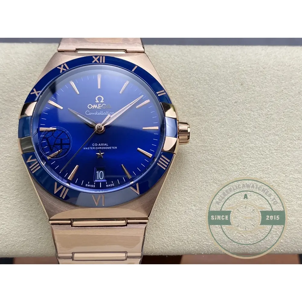 Replica Omega Constellation Rose, Blue Dial 41mm 131.63.41.21.03.001 - Image 6