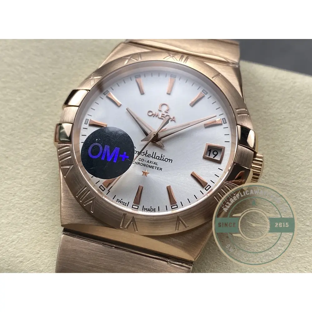 Replica Omega Constellation Rose Gold, White 38mm 123.50.38.21.02.001 - Image 5