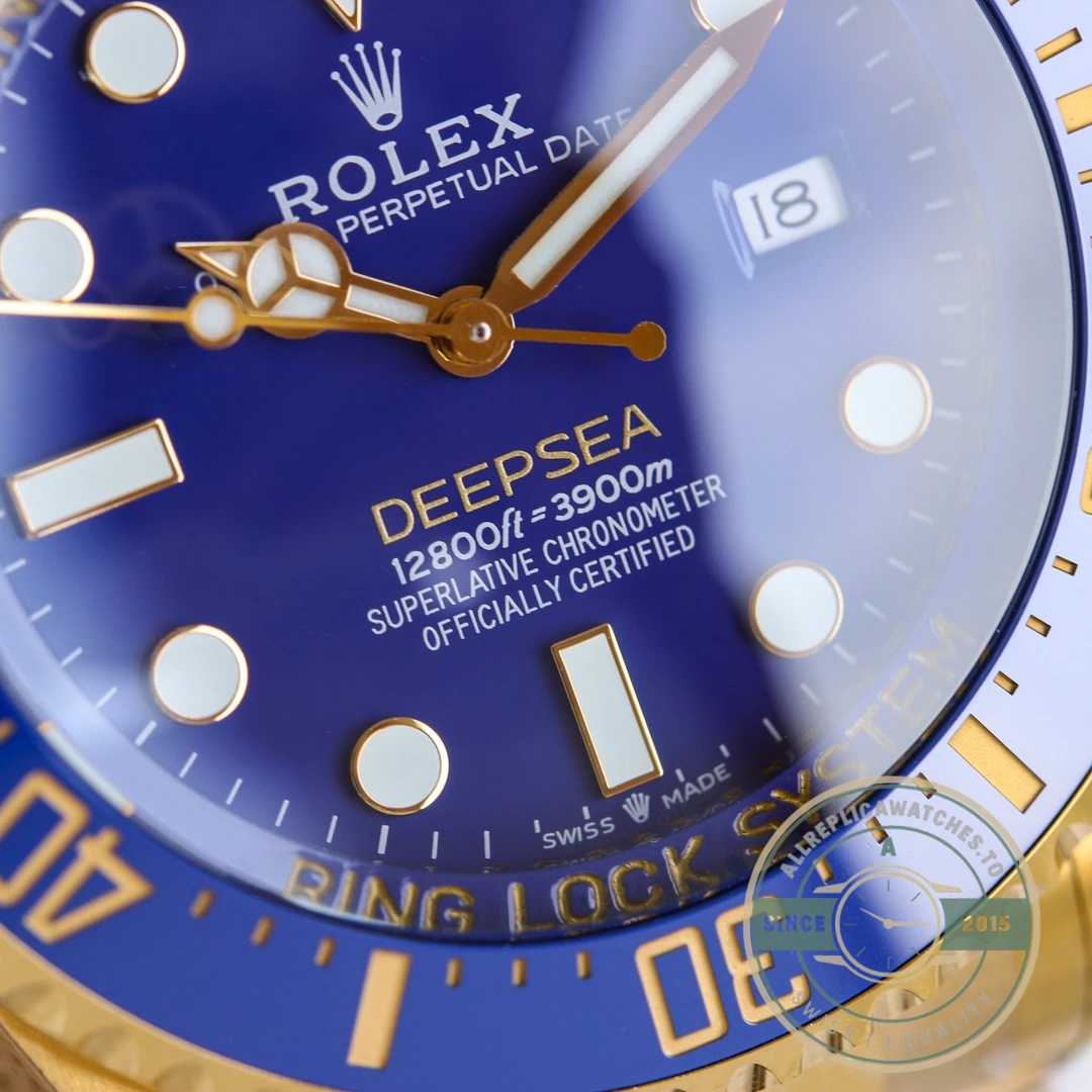 Replica Rolex Deepsea Oyster 44 mm yellow gold M136668LB - Image 2