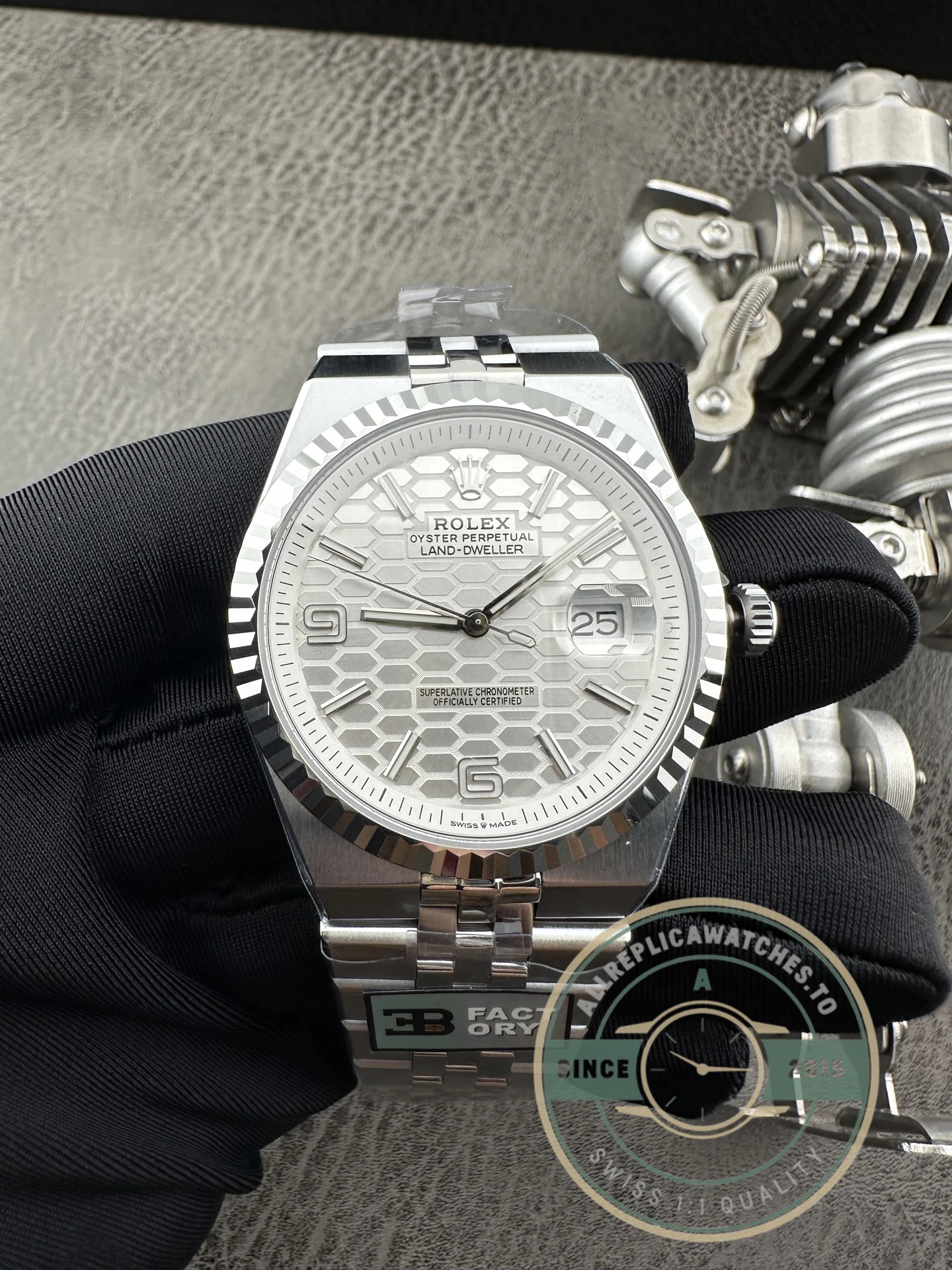 Replica Rolex Land-Dweller 40mm Silver Dial 127334 - Image 5