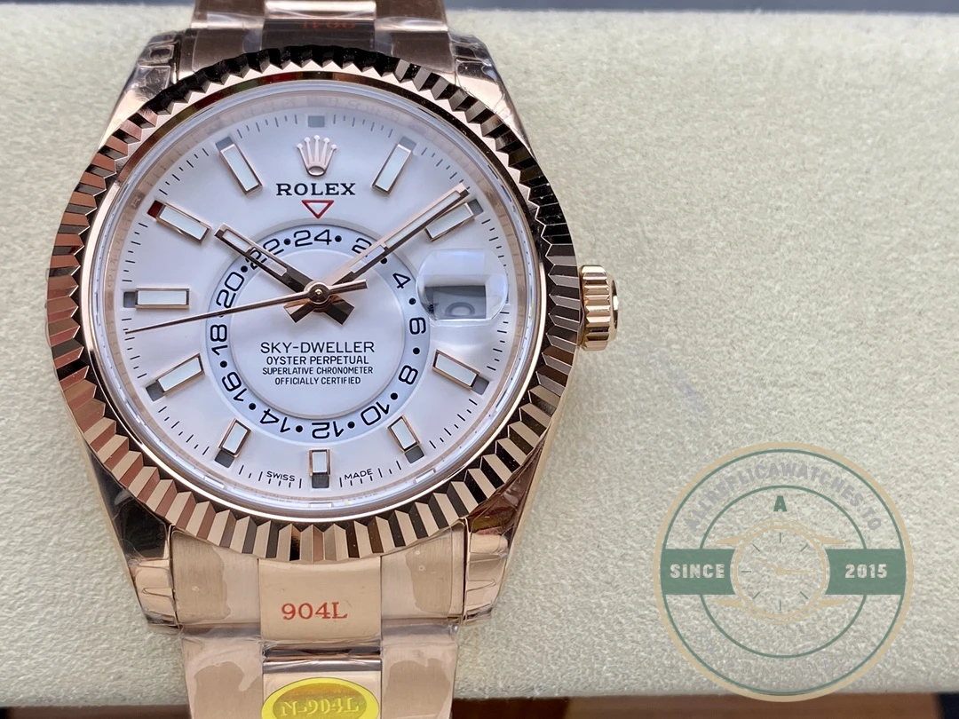 Replica Rolex Sky-Dweller 336935 Everose White Dial 42m - Image 5