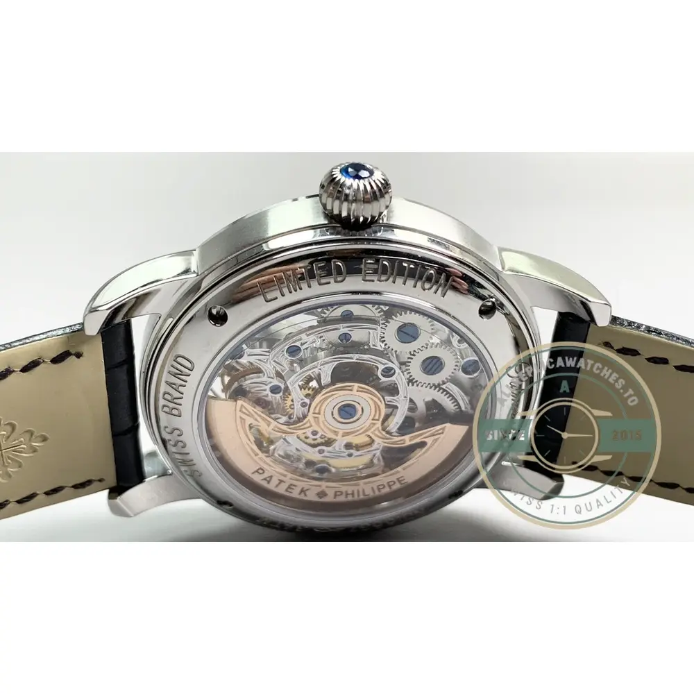 Super Clone Patek Philippe 5104P White Gold Skeleton Tourbillon - Image 4