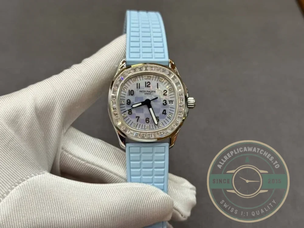 Super Clone Aquanaut 5072R-001 Patek Philippe 35.6 mm, White gold, Blue dial - Image 8