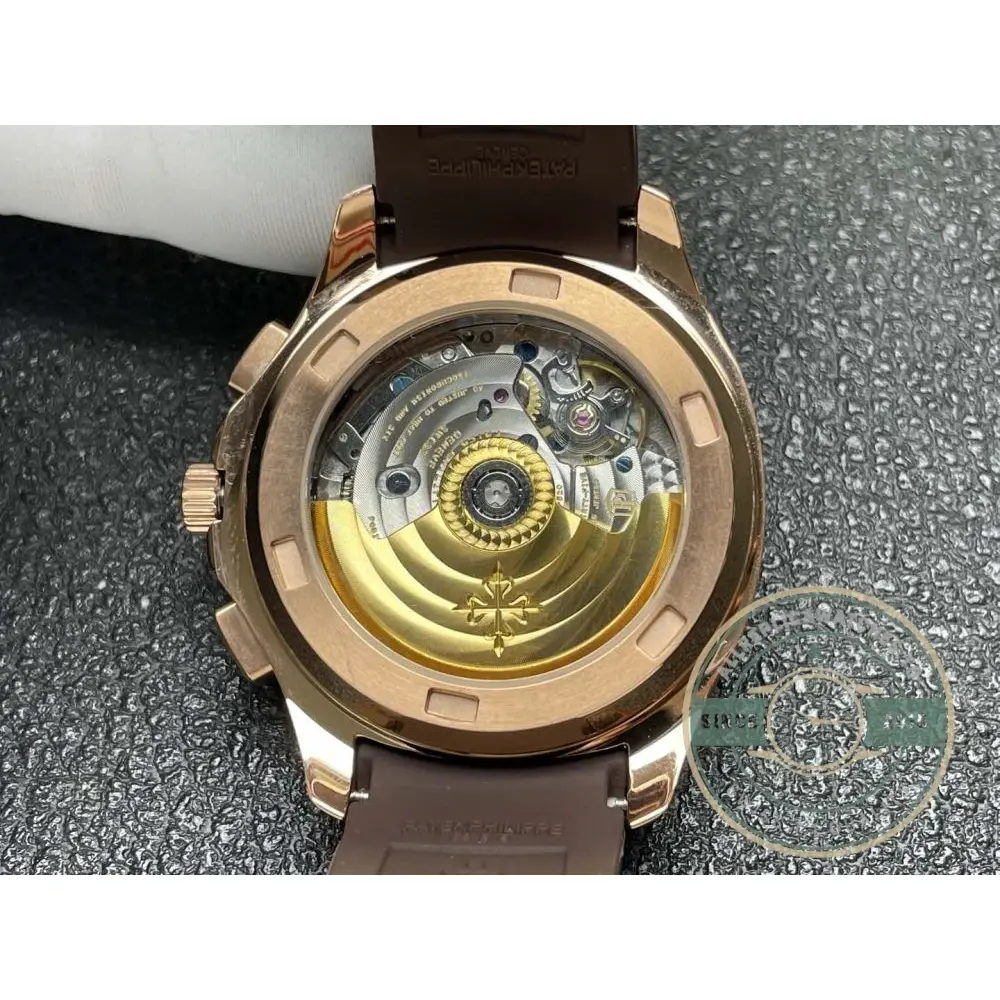 Super Clone Aquanaut 5968R-001 Patek Philippe Chronograph 42.2 mm, Rose gold, Brown Dial - Image 6