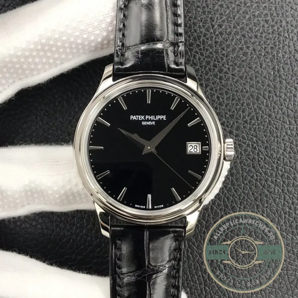 Super Clone Calatrava 5227G-010 Patek Philippe DATE, SWEEP SECONDS. 39 mm, White gold - Image 2