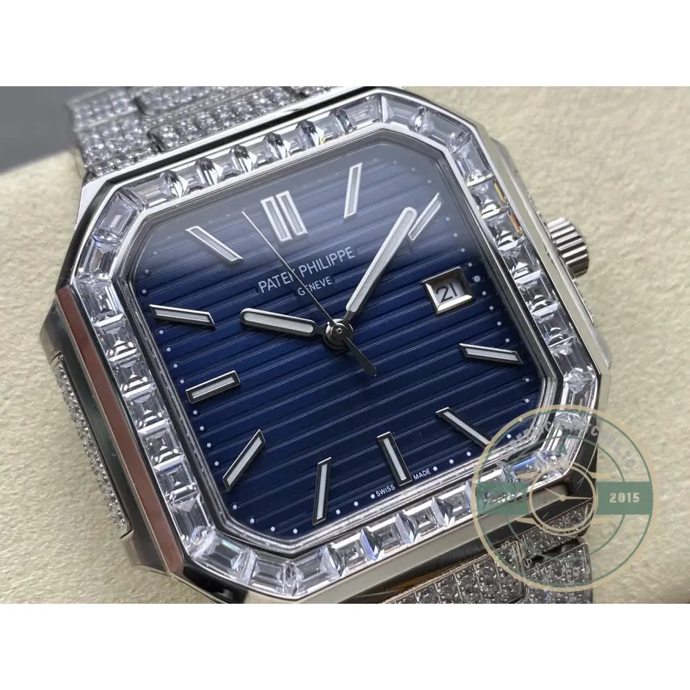 Super Clone Cubitus 5821/1AR Patek Philippe 45 mm Blue Dial, Diamond - Image 3