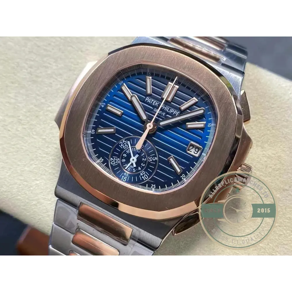 Replica Nautilus 5980/1AR-001 Patek Philippe Flyback chronograph, Date. 40.5 mm, Steel/rose gold - Image 6
