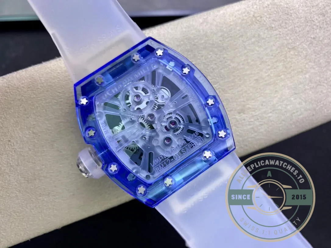 Super Clone Richard Mille12-01 Tourbillon Sapphire Clear Version - Image 4