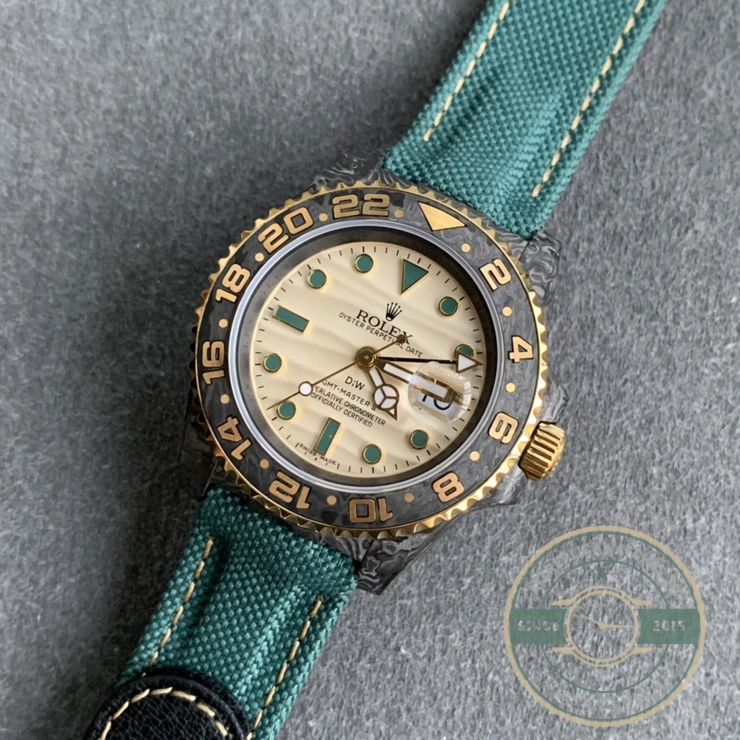Super Clone Rolex GMT-MASTER II-Carbon Fiber-Yellow Grey - Image 4