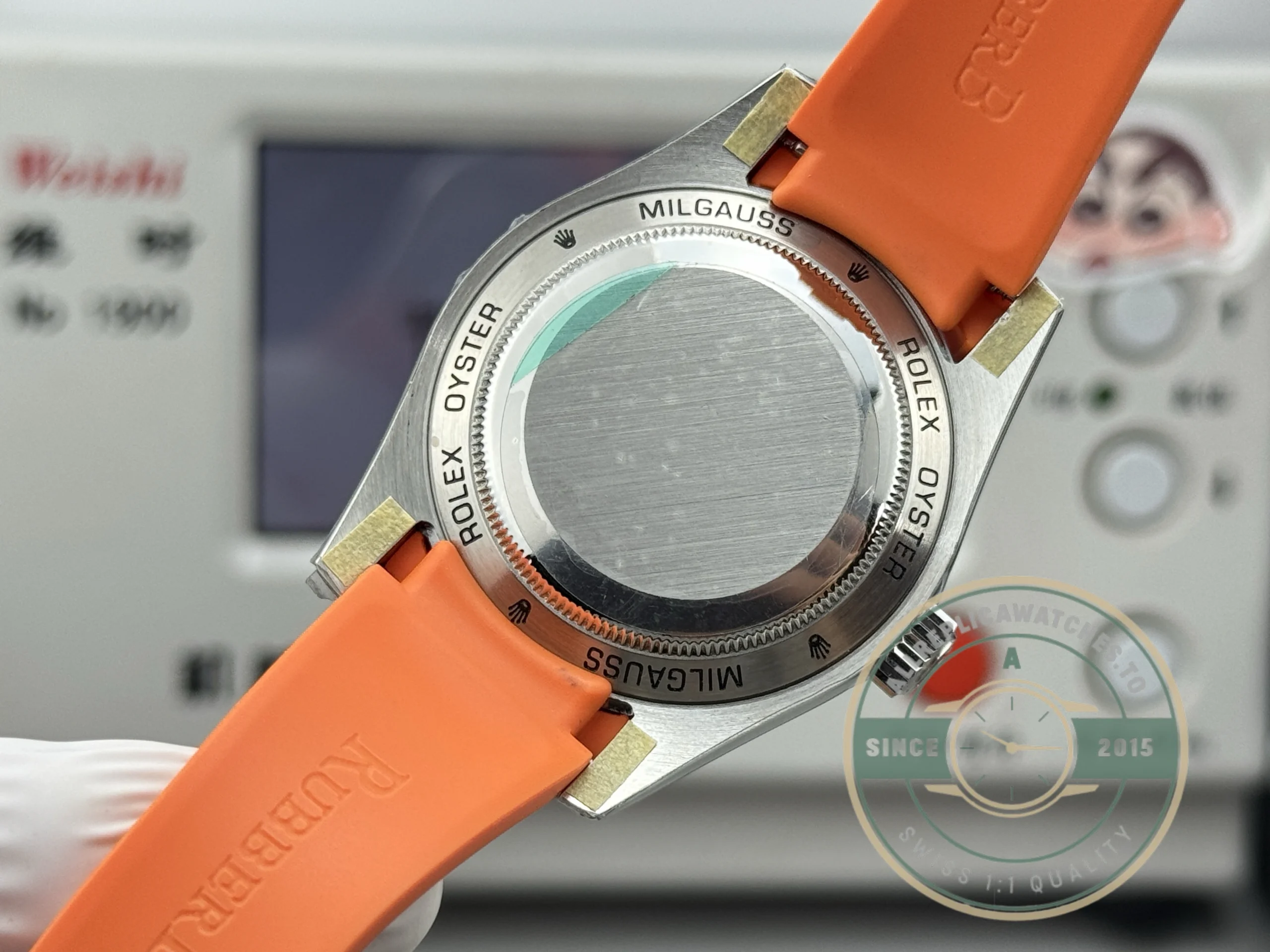 Super Clone Rolex Milgauss 40mm White Dial 116400 Orange - Image 8