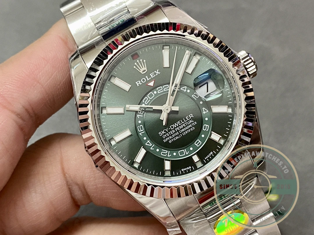 Super Clone Rolex Sky-Dweller 326238 42mm Mint Dial Oyster - Image 8