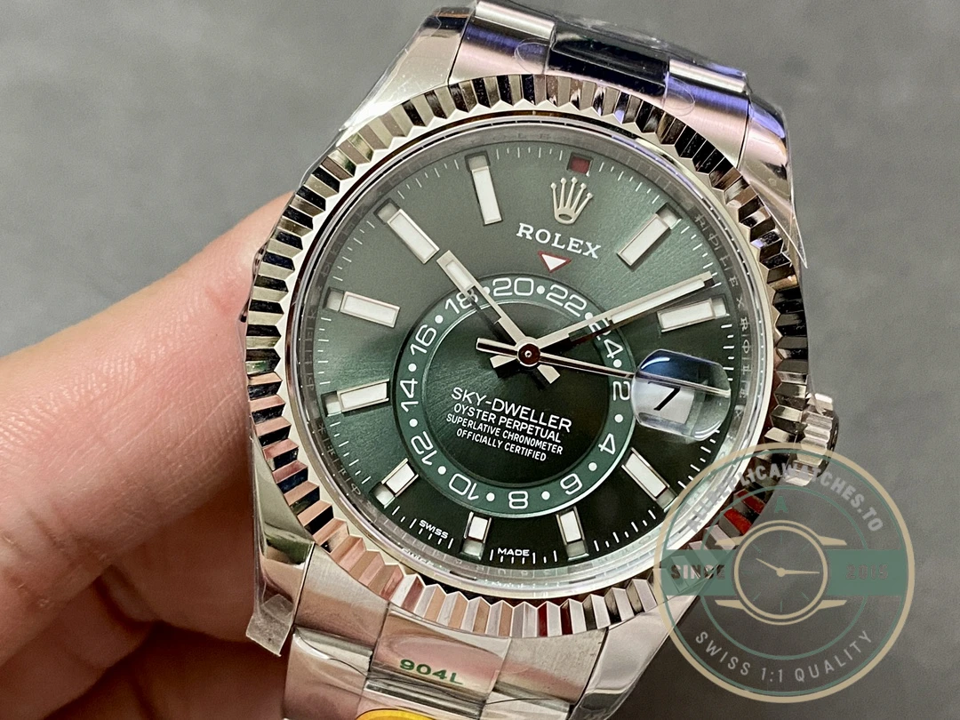 Super Clone Rolex Sky-Dweller 326238 42mm Mint Dial Oyster - Image 7