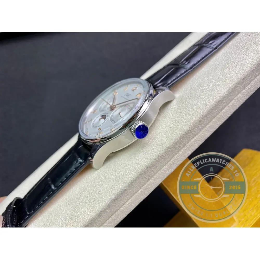 Swiss Replica Portugieser Perpetual Calendar 42mm Silver IW344203 - Image 7