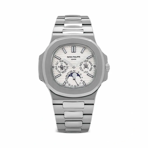 Replica Nautilus 5740/1G-001 Patek Philippe Perpetual Calendar 40 mm, White gold, White Dial