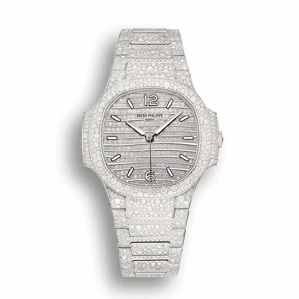 Super Clone Nautilus 7118/1450G-001 Patek Philippe “Ladies Automatic” 35.2 mm, White gold
