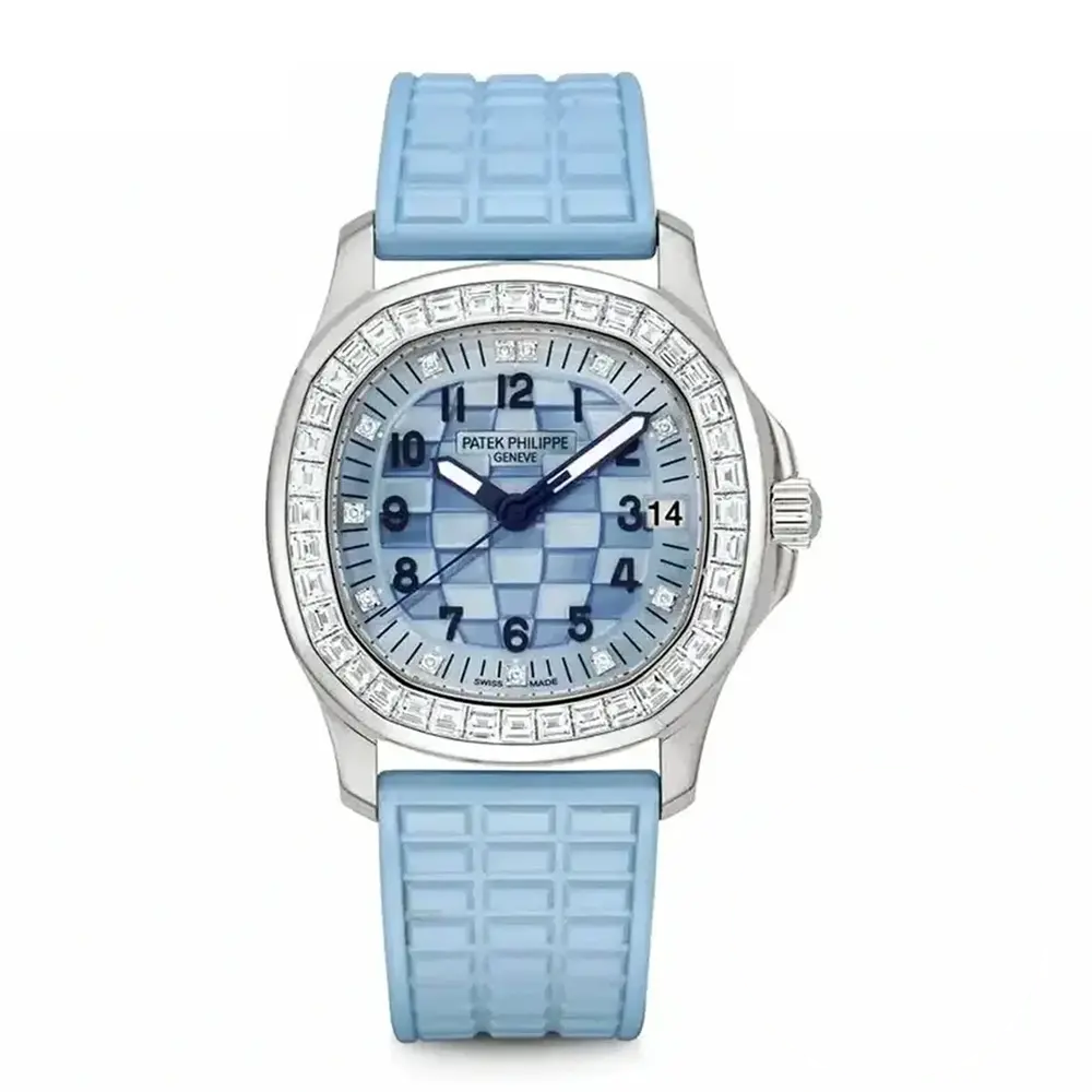 Super Clone Aquanaut 5072R-001 Patek Philippe 35.6 mm, White gold, Blue dial